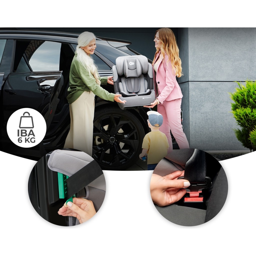 KINDERKRAFT - Autosjedalica COMFORT UP i-Size (76-150 cm) svijetlosiva