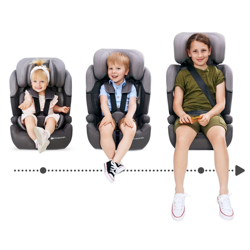 KINDERKRAFT - Autosjedalica COMFORT UP i-Size (76-150 cm) svijetlosiva