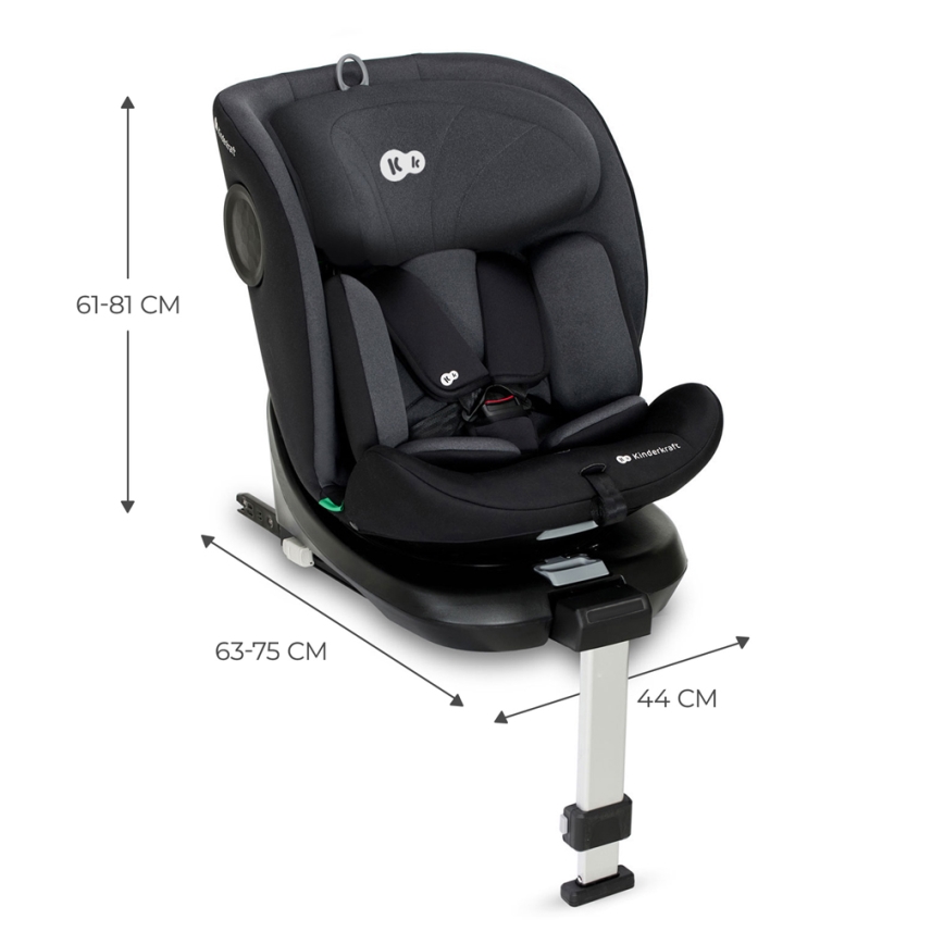 KINDERKRAFT - Autosjedalica I-360 i-Size (40-150 cm) crna