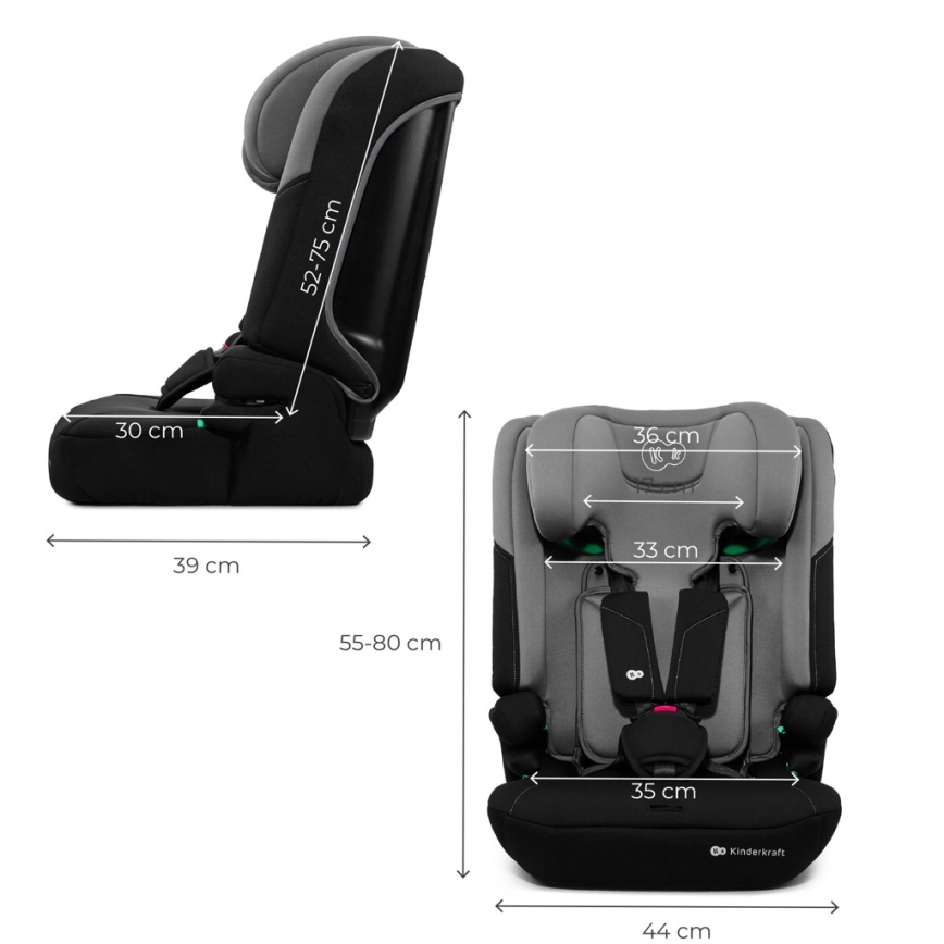 KINDERKRAFT - Autosjedalica I-COMFY i-Size 76-150 cm siva