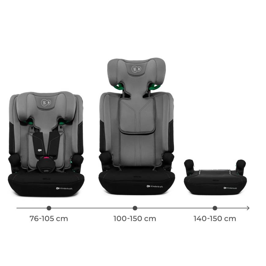 KINDERKRAFT - Autosjedalica I-COMFY i-Size 76-150 cm siva