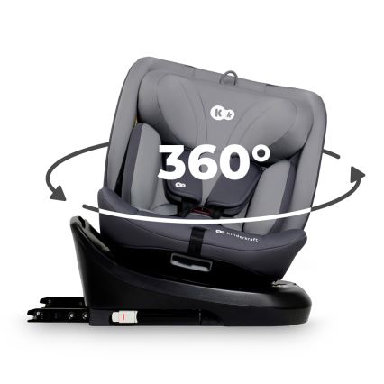 KINDERKRAFT - Autosjedalica I-GROW i-Size (40-150 cm) siva
