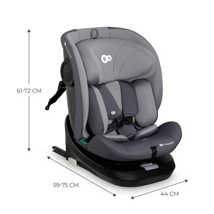 KINDERKRAFT - Autosjedalica I-GROW i-Size (40-150 cm) siva