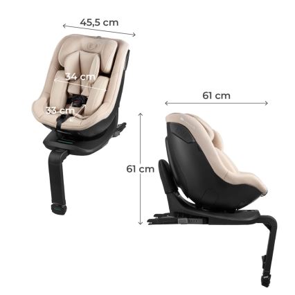 KINDERKRAFT - Autosjedalica I-GUARD i-Size 40-105 cm bež