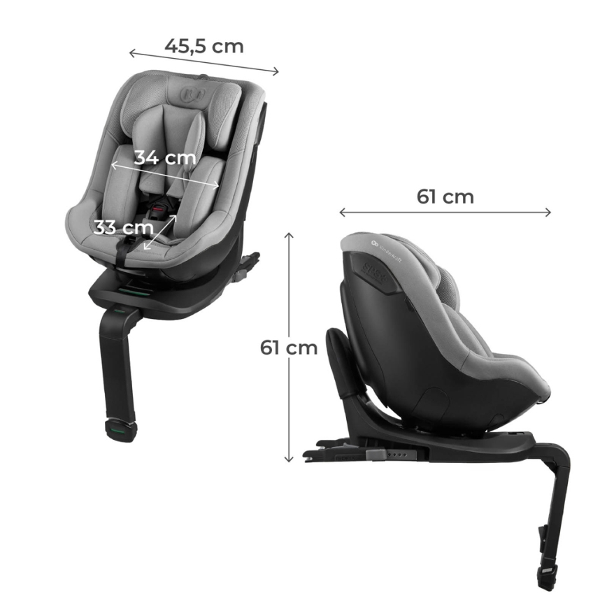 KINDERKRAFT - Autosjedalica I-GUARD i-Size 40-105 cm siva