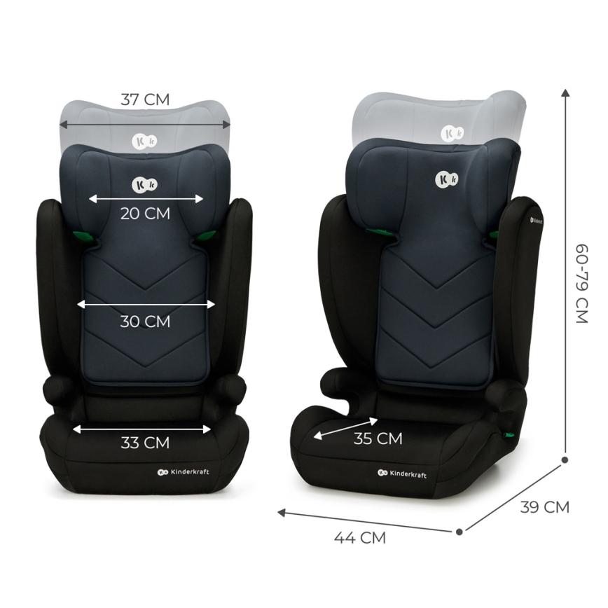 KINDERKRAFT - Autosjedalica I-SPARK i-Size (100-150 cm) crna