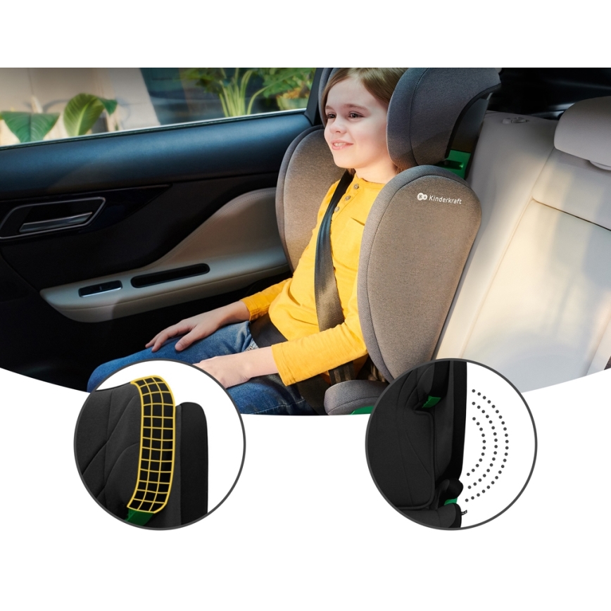 KINDERKRAFT - Autosjedalica JUNIOR FIX 2 (100-150 cm) Graphite black