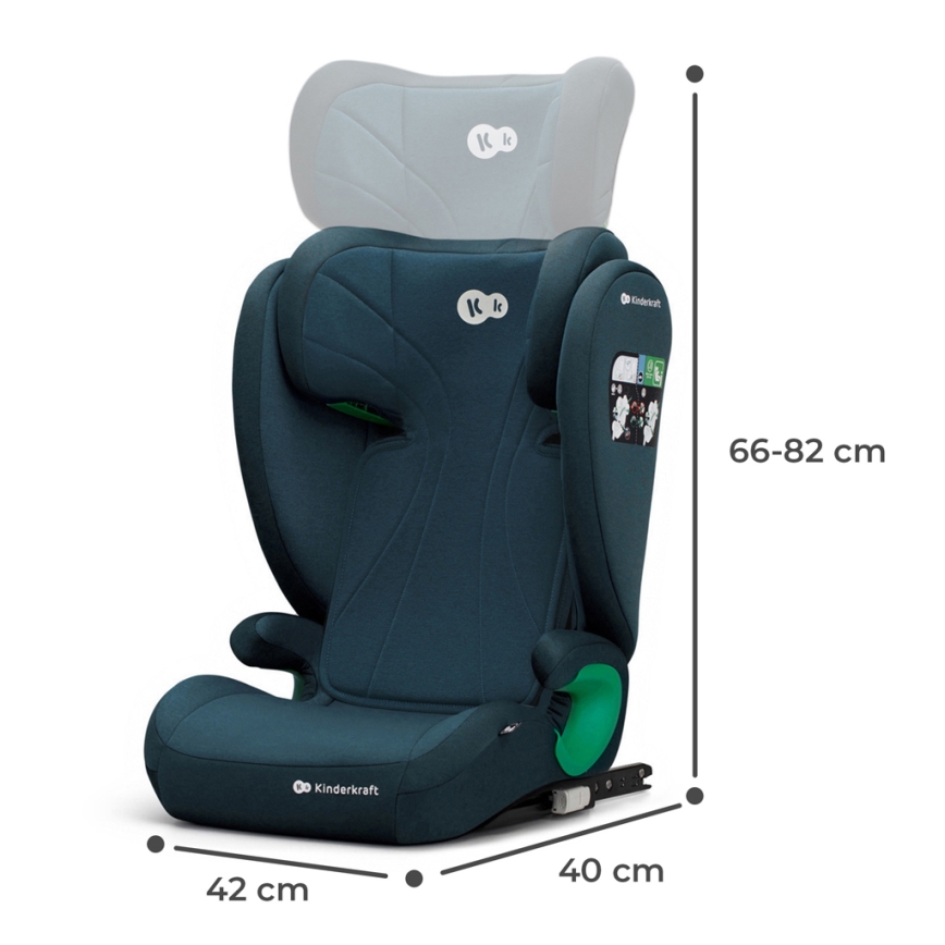 KINDERKRAFT - Autosjedalica JUNIOR FIX 2 (100-150 cm) Harbor blue