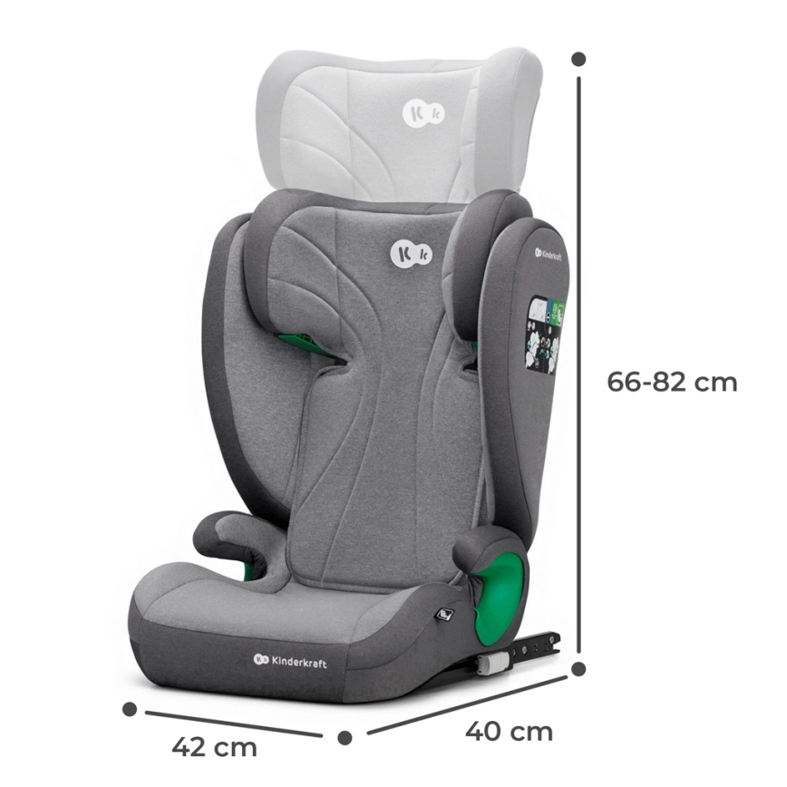 KINDERKRAFT - Autosjedalica JUNIOR FIX 2 (100-150 cm) Rocket grey