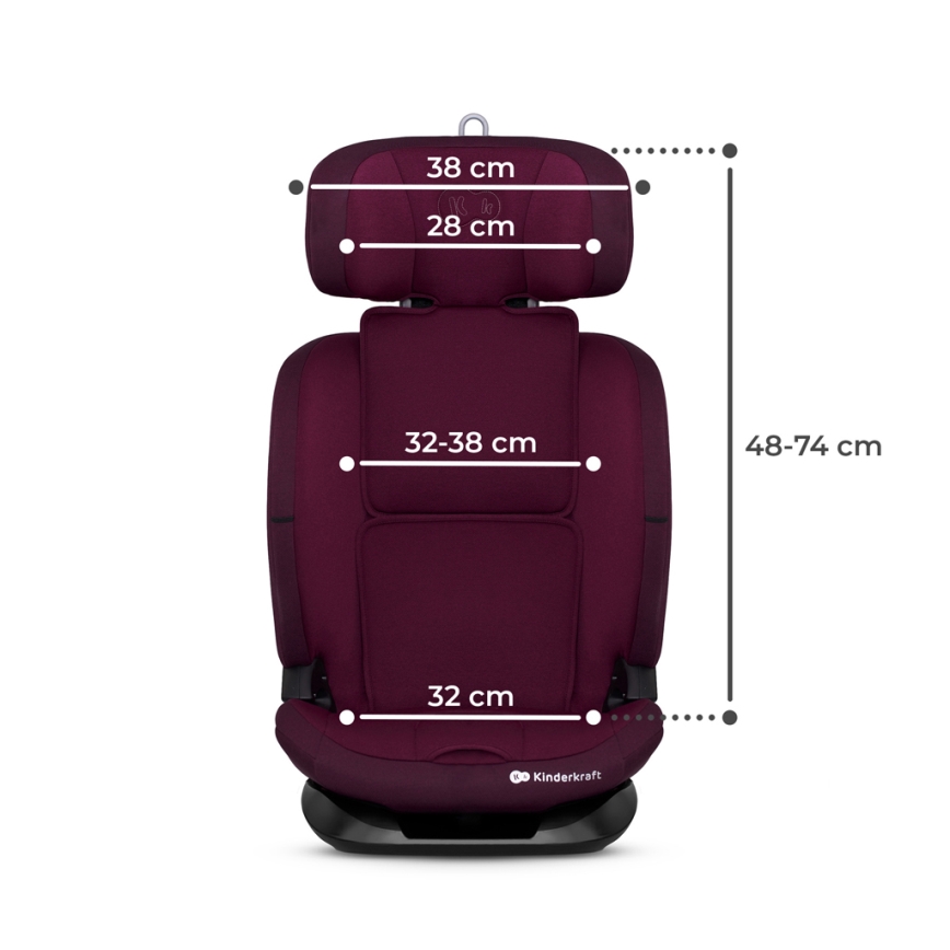 KINDERKRAFT - Autosjedalica ONETO 3 i-Size (76-150 cm) + Isofix Cherry pearl