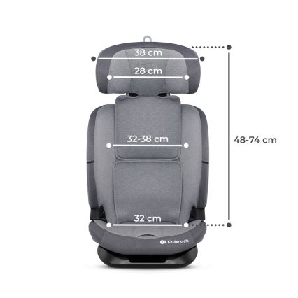 KINDERKRAFT - Autosjedalica ONETO 3 i-Size (76-150 cm) + Isofix Cool grey