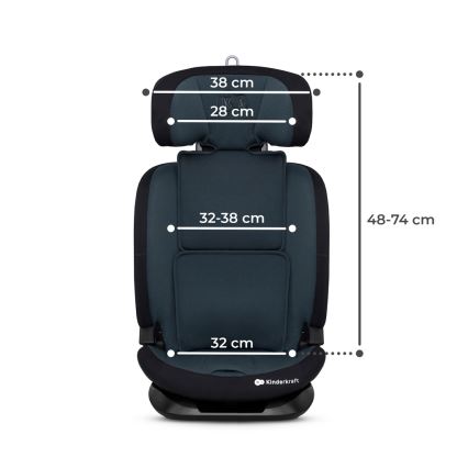 KINDERKRAFT - Autosjedalica ONETO 3 i-Size (76-150 cm) + Isofix Graphite black