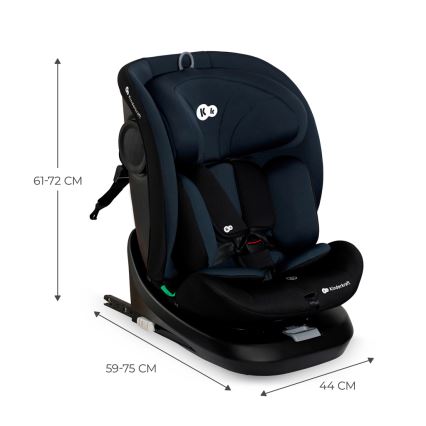 KINDERKRAFT - Autosjedalica s rotirajućom bazom I-GROW i-Size (40-150 cm) crna