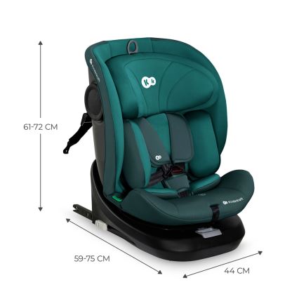 KINDERKRAFT - Autosjedalica s rotirajućom bazom I-GROW i-Size 40-150 cm tirkizna