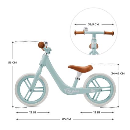 KINDERKRAFT - Bicikl guralica FLY PLUS Baby blue
