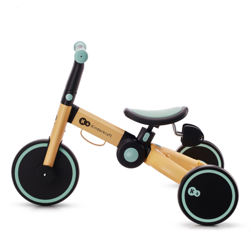 KINDERKRAFT - Dječja bicikl guralica 3u1 4TRIKE žuta/menta