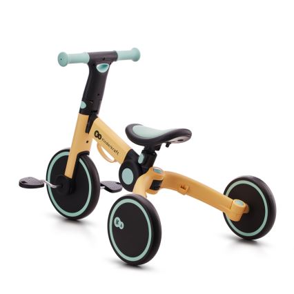 KINDERKRAFT - Dječja bicikl guralica 3u1 4TRIKE žuta/menta
