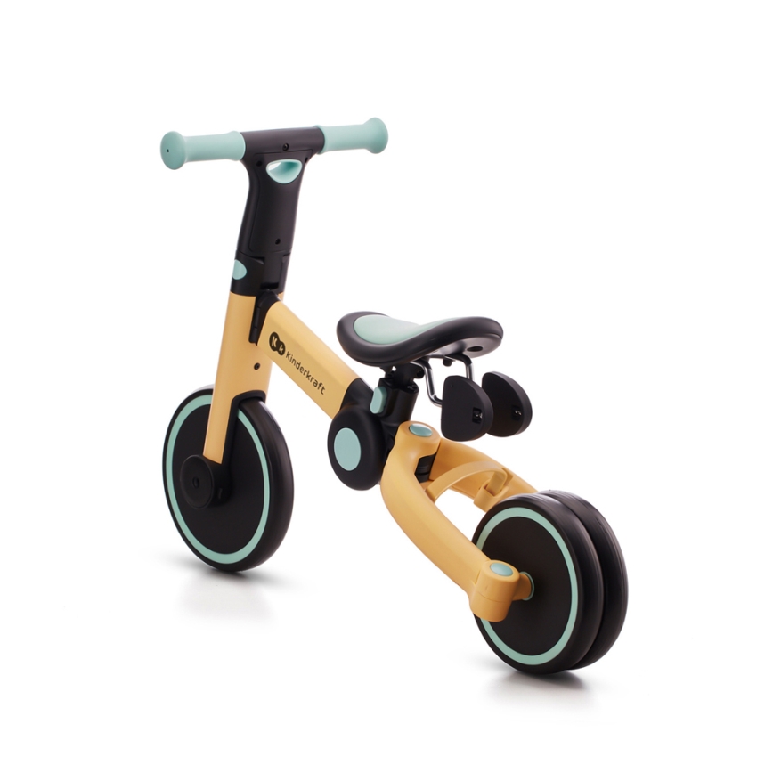 KINDERKRAFT - Dječja bicikl guralica 3u1 4TRIKE žuta/menta