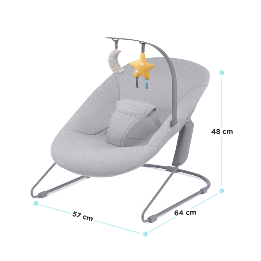 KINDERKRAFT - Dječja ležaljka CALMEE siva