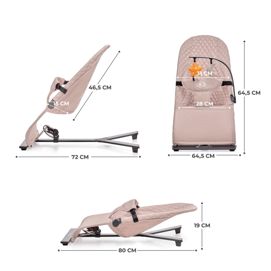 KINDERKRAFT - Dječja ležaljka MIMI bež