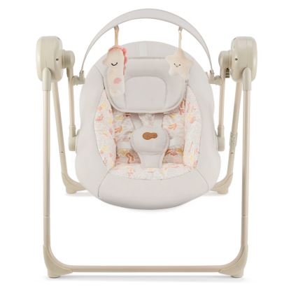 KINDERKRAFT - Dječja ljuljačka s melodijom SWINGEE bež 4xAAA/230V