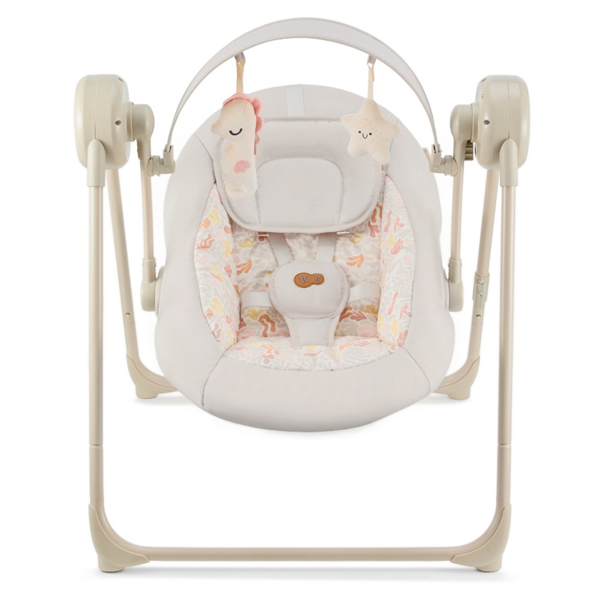 KINDERKRAFT - Dječja ljuljačka s melodijom SWINGEE bež 4xAAA/230V