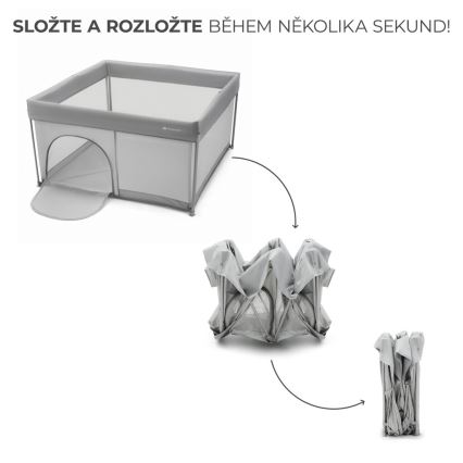 KINDERKRAFT - Dječja ogradica ZIKI siva