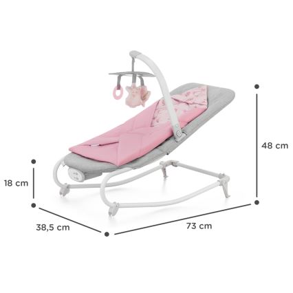 KINDERKRAFT - Dječja vibrirajuća njihaljka s melodijom FELIO 2 ružičasta