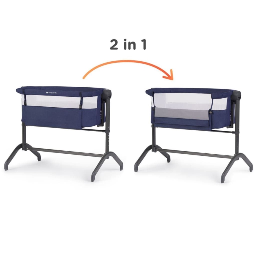 KINDERKRAFT - Dječji krevetić 2u1 BEA plava