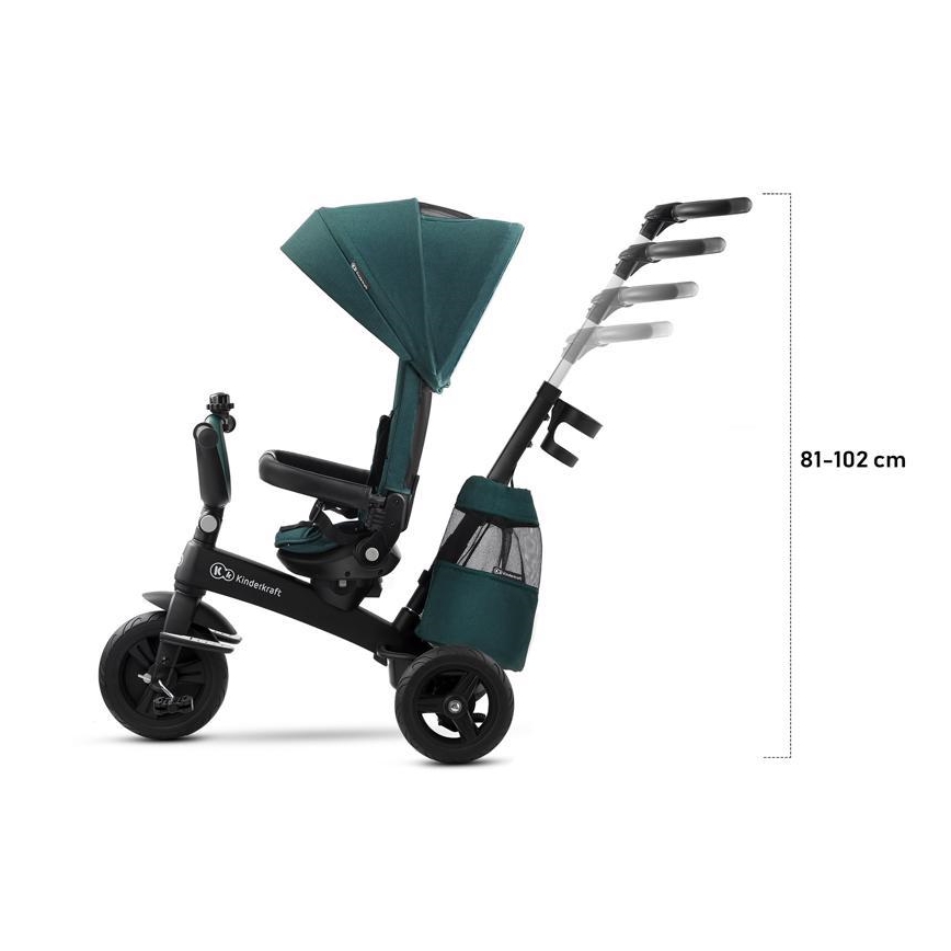 KINDERKRAFT - Dječji tricikl 5u1 EASYTWIST ružičasta/crna