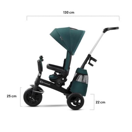 KINDERKRAFT - Dječji tricikl 5u1 EASYTWIST siva/crna