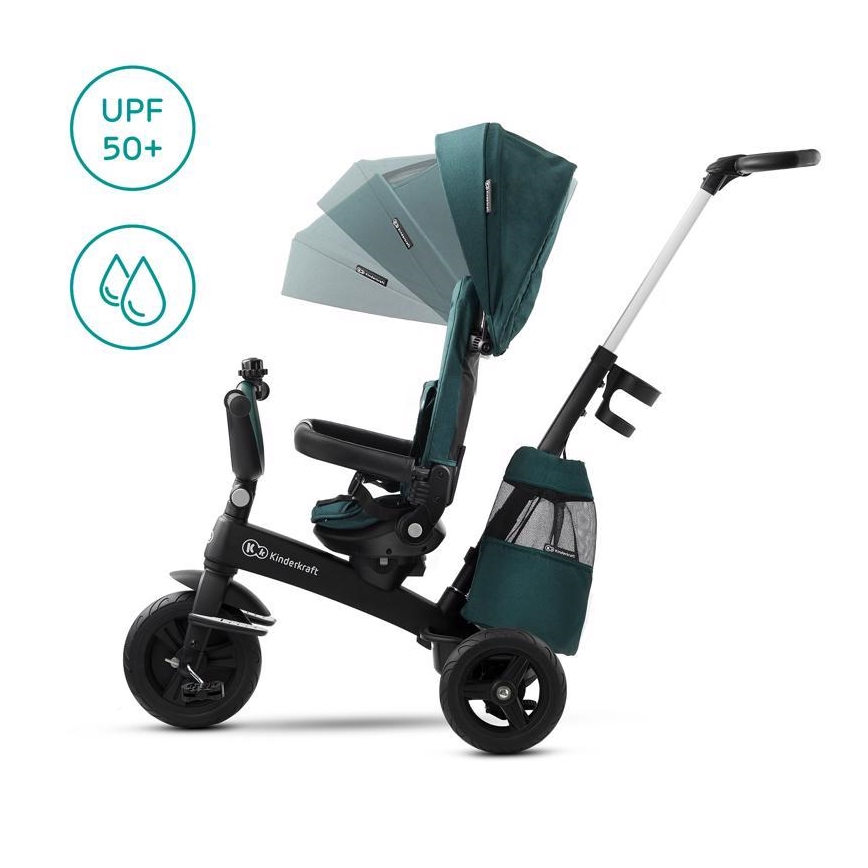 KINDERKRAFT - Dječji tricikl 5u1 EASYTWIST zelena/crna