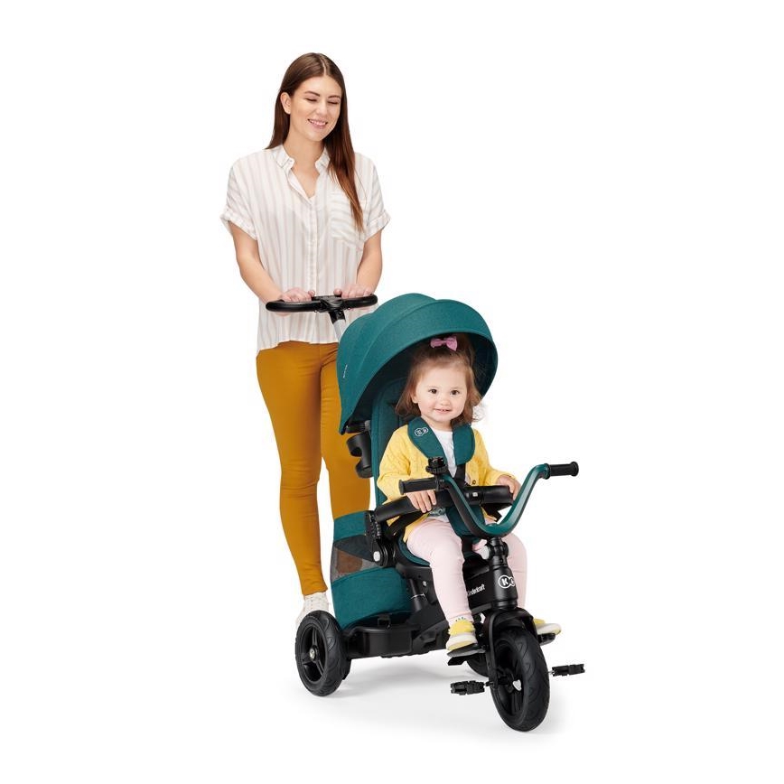 KINDERKRAFT - Dječji tricikl 5u1 EASYTWIST zelena/crna