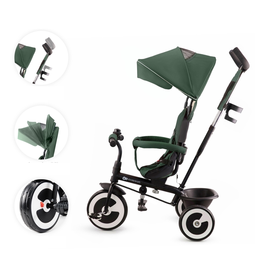 KINDERKRAFT - Dječji tricikl ASTON Mystic green