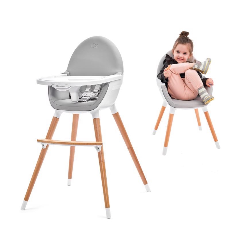 KINDERKRAFT - Hranilica FINI siva/bijela