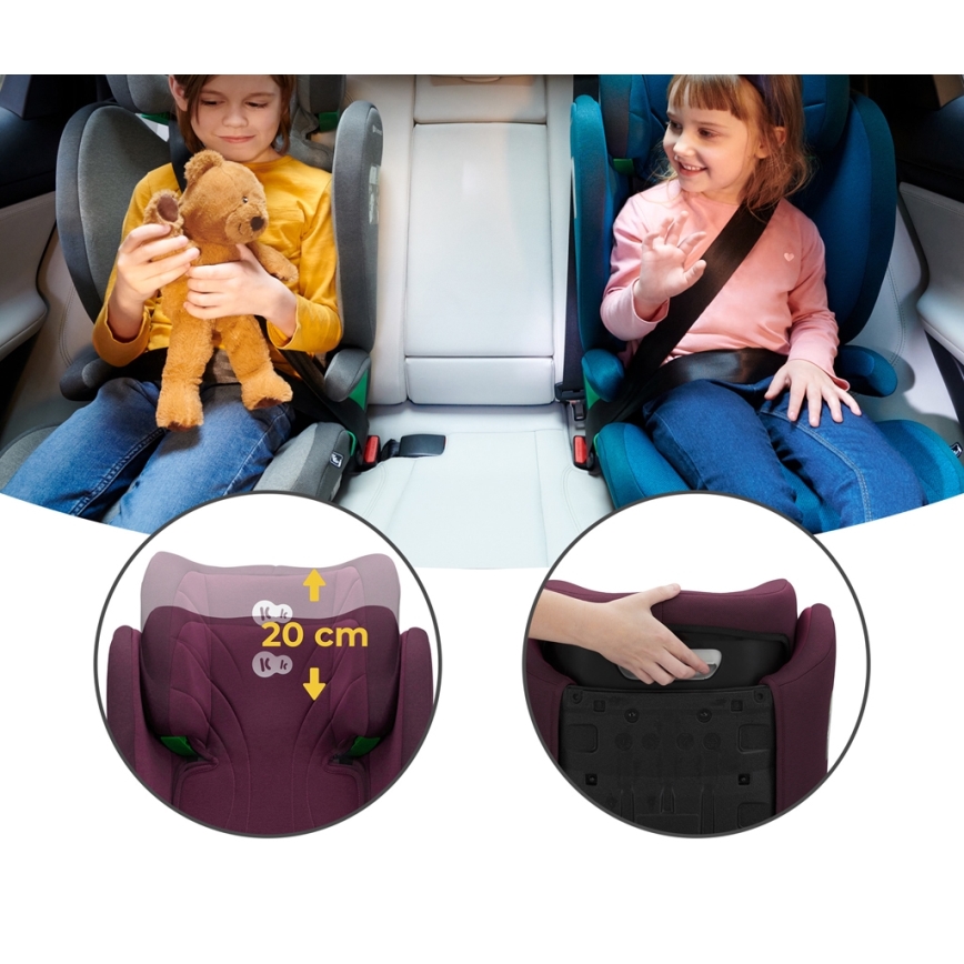 KINDERKRAFT - Autosjedalica JUNIOR FIX 2 (100-150 cm) Cherry pearl