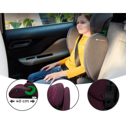 KINDERKRAFT - Autosjedalica JUNIOR FIX 2 (100-150 cm) Cherry pearl