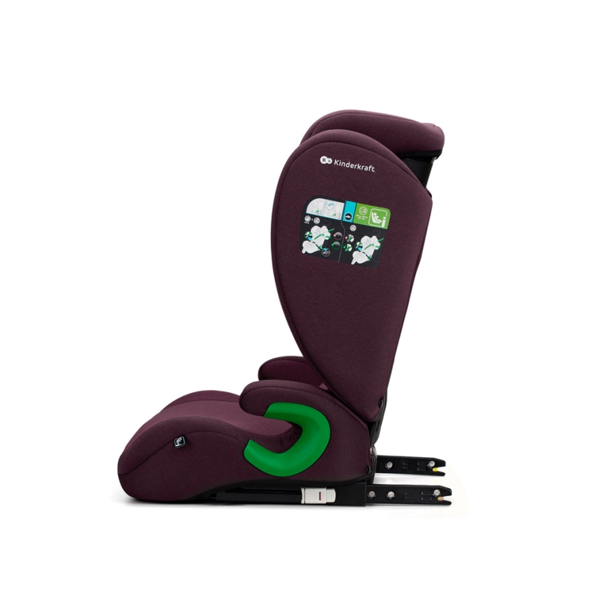 KINDERKRAFT - Autosjedalica JUNIOR FIX 2 (100-150 cm) Cherry pearl