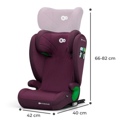 KINDERKRAFT - Autosjedalica JUNIOR FIX 2 (100-150 cm) Cherry pearl