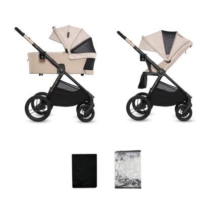 KINDERKRAFT - Kombinirana dječja kolica 2u1 NEA 2 Dune Whisper Bizuu