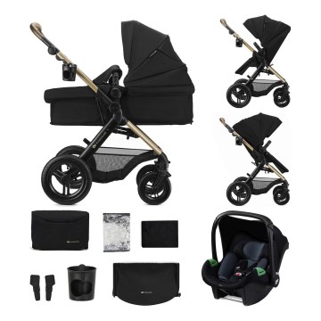 KINDERKRAFT - Kombinirana dječja kolica 3u1 MOOV 2 XL Air Black
