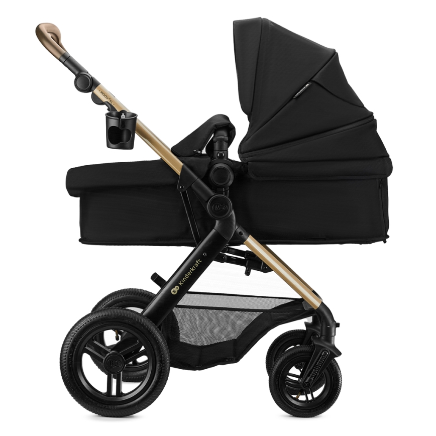 KINDERKRAFT - Kombinirana dječja kolica 3u1 MOOV 2 XL Air Black