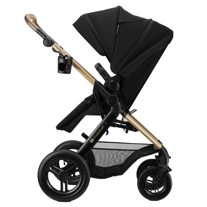 KINDERKRAFT - Kombinirana dječja kolica 3u1 MOOV 2 XL Air Black