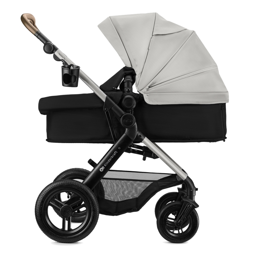 KINDERKRAFT - Kombinirana dječja kolica 3u1 MOOV 2 XL Air Grey
