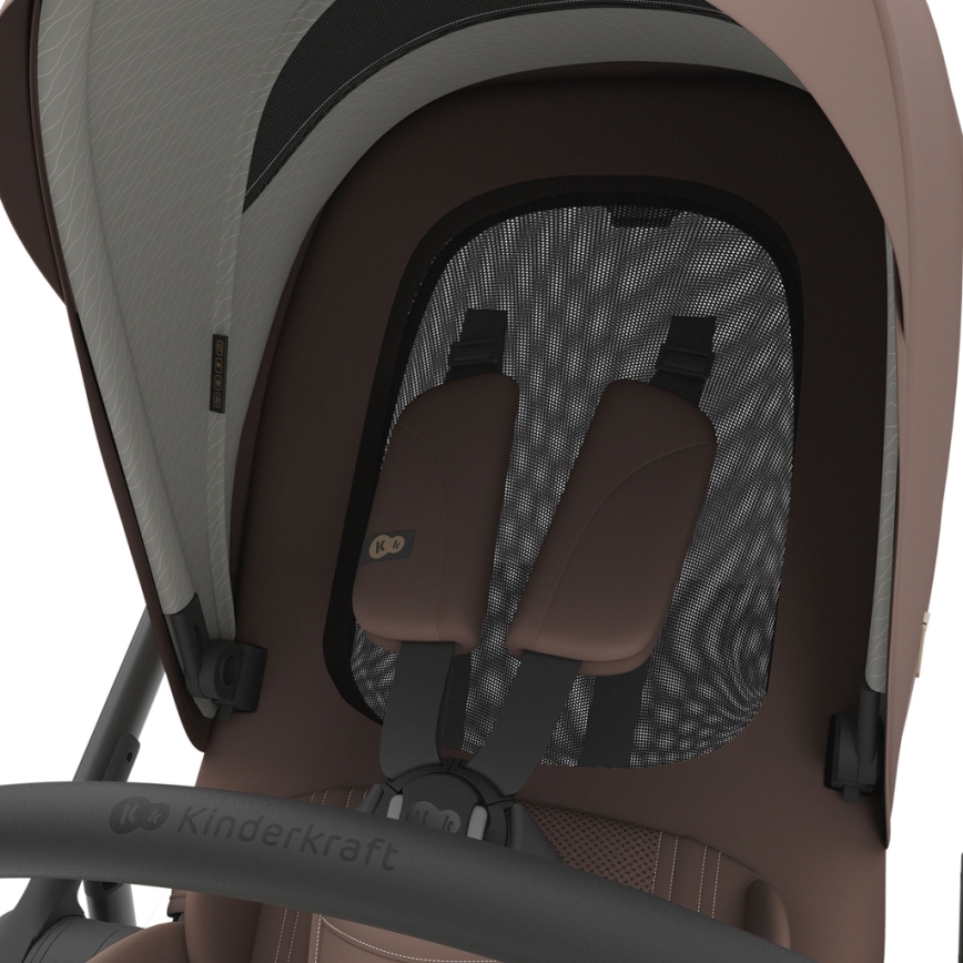 KINDERKRAFT - Kombinirana dječja kolica 3u1 PRIME 3 Velvet Mocca