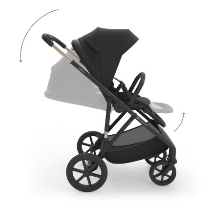 KINDERKRAFT - Kombinirana dječja kolica 3u1 PRIME 3 Venezian Crna