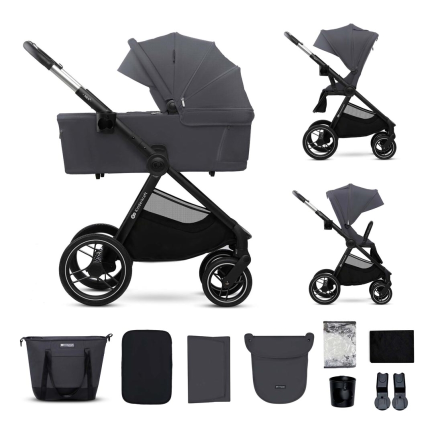 KINDERKRAFT - Kombinirana kolica 2u1 NEA 2 Dark grey
