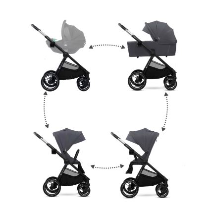 KINDERKRAFT - Kombinirana kolica 2u1 NEA 2 Dark grey