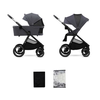 KINDERKRAFT - Kombinirana kolica 2u1 NEA 2 Dark grey