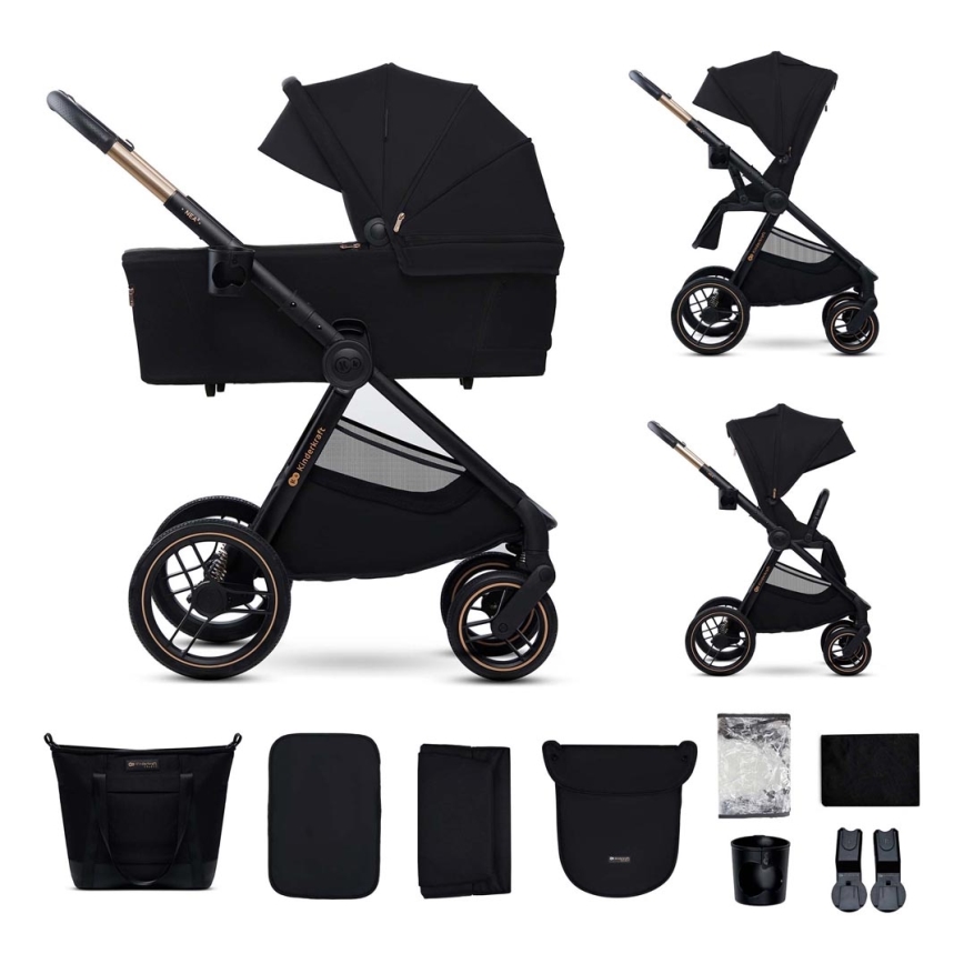 KINDERKRAFT - Kombinirana kolica 2u1 NEA 2 Midnight black